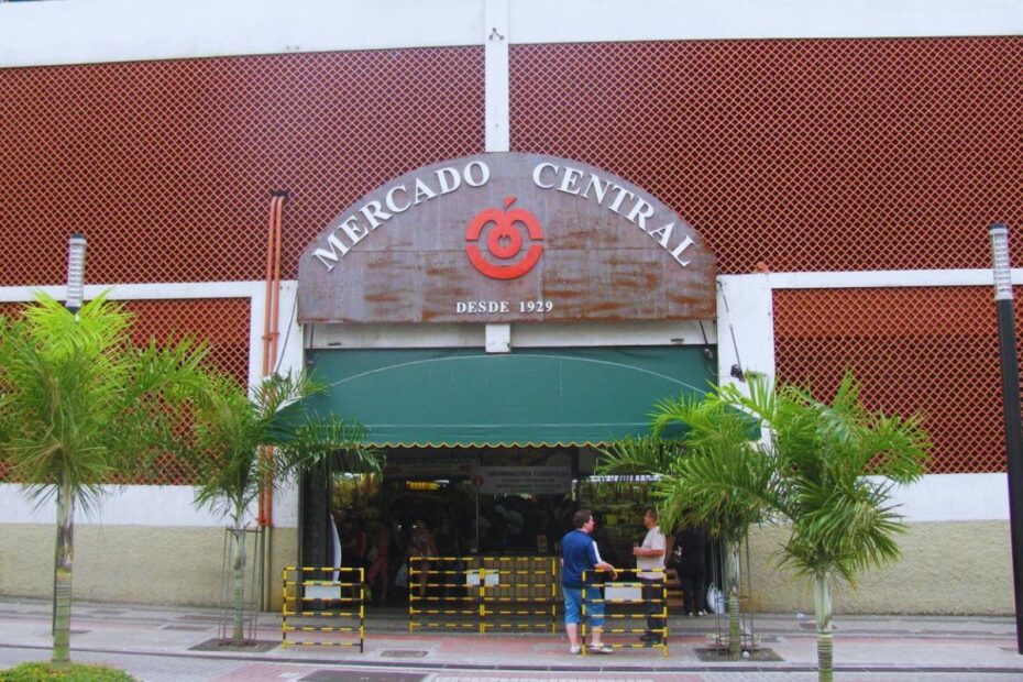 Fachada do Mercado Central, desde 1929, o coração pulsante do comércio em Belo Horizonte.